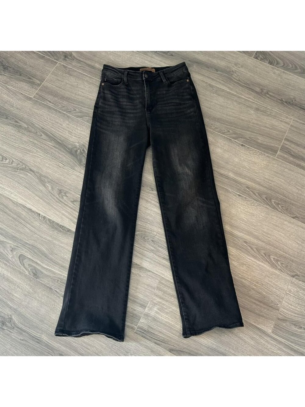 Judy Blue Jeans Womens 9/29 Black Charcoal Wash Morgantown High Rise Stretch